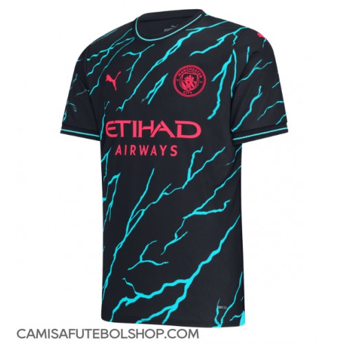 Camisa de time de futebol Manchester City Replicas 3º Equipamento 2023-24 Manga Curta